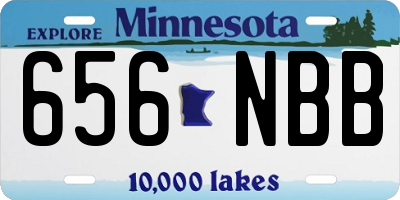 MN license plate 656NBB