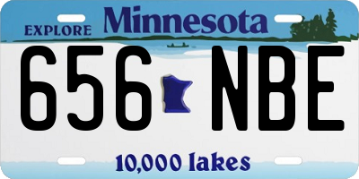 MN license plate 656NBE