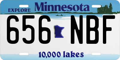 MN license plate 656NBF