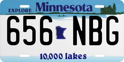 MN license plate 656NBG