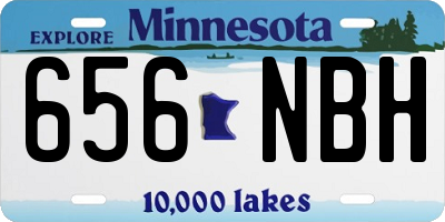 MN license plate 656NBH