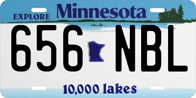 MN license plate 656NBL