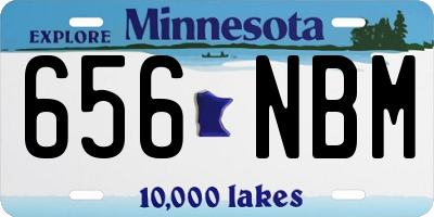 MN license plate 656NBM
