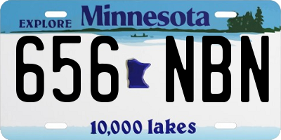 MN license plate 656NBN