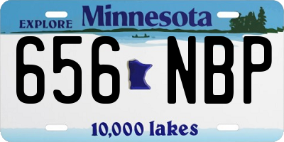 MN license plate 656NBP
