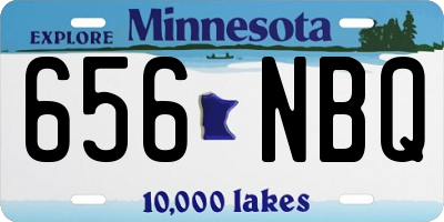 MN license plate 656NBQ