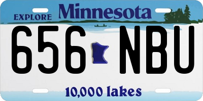 MN license plate 656NBU