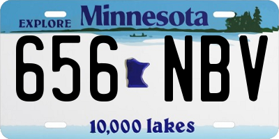 MN license plate 656NBV