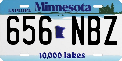 MN license plate 656NBZ