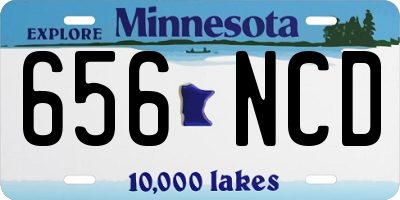 MN license plate 656NCD
