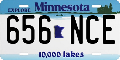 MN license plate 656NCE