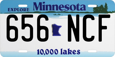 MN license plate 656NCF