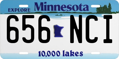 MN license plate 656NCI