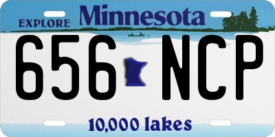 MN license plate 656NCP