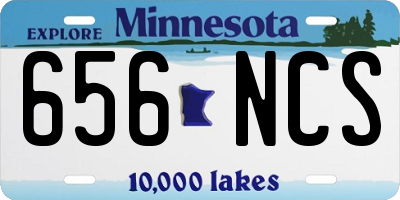 MN license plate 656NCS
