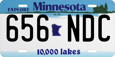 MN license plate 656NDC