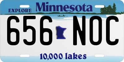 MN license plate 656NOC
