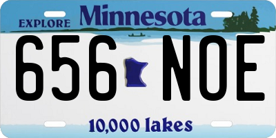 MN license plate 656NOE