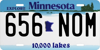 MN license plate 656NOM
