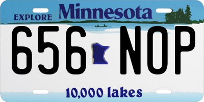 MN license plate 656NOP