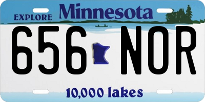 MN license plate 656NOR