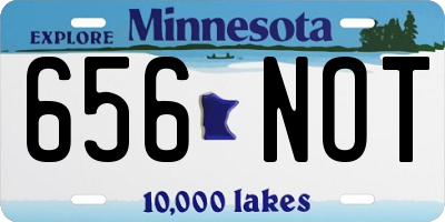 MN license plate 656NOT