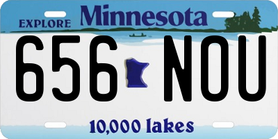 MN license plate 656NOU