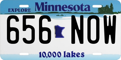 MN license plate 656NOW