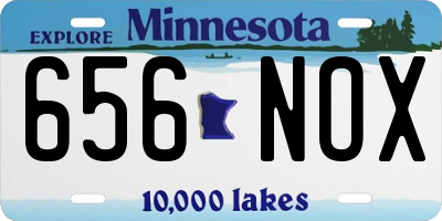 MN license plate 656NOX