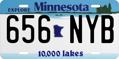 MN license plate 656NYB