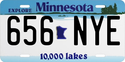 MN license plate 656NYE