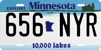 MN license plate 656NYR
