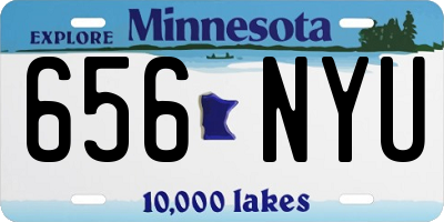 MN license plate 656NYU