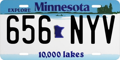 MN license plate 656NYV