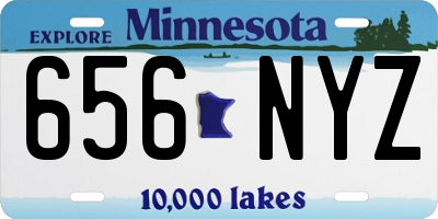 MN license plate 656NYZ