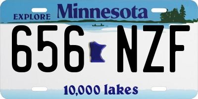 MN license plate 656NZF