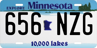 MN license plate 656NZG