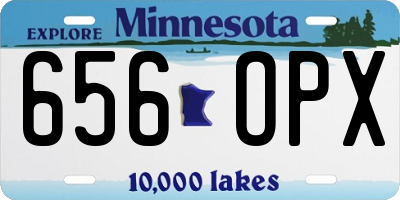 MN license plate 656OPX