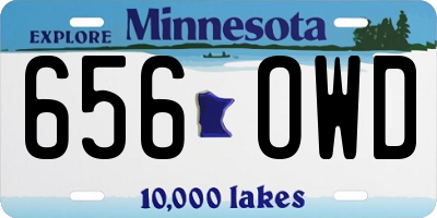 MN license plate 656OWD