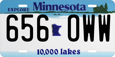 MN license plate 656OWW