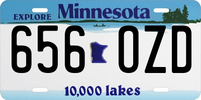 MN license plate 656OZD