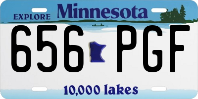MN license plate 656PGF