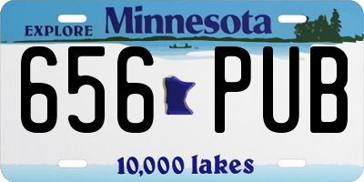 MN license plate 656PUB
