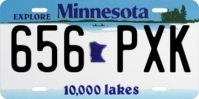 MN license plate 656PXK