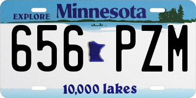 MN license plate 656PZM