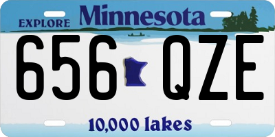 MN license plate 656QZE