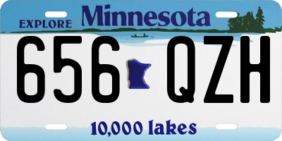 MN license plate 656QZH