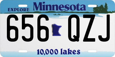 MN license plate 656QZJ