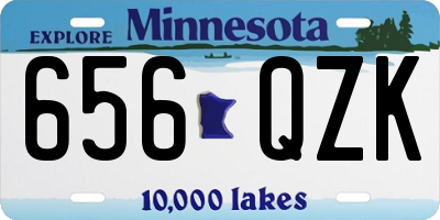 MN license plate 656QZK