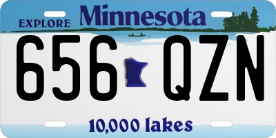 MN license plate 656QZN